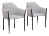 Andover Dining Chair - Set of 2 Slate Gray 110167 Zuo Modern