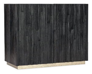 Hooker Furniture Chapman Charred Shou Sugi Ban Accent Chest With Hand-Hammered Pewter Accents, Media-Ready Storage 6033-85004-99