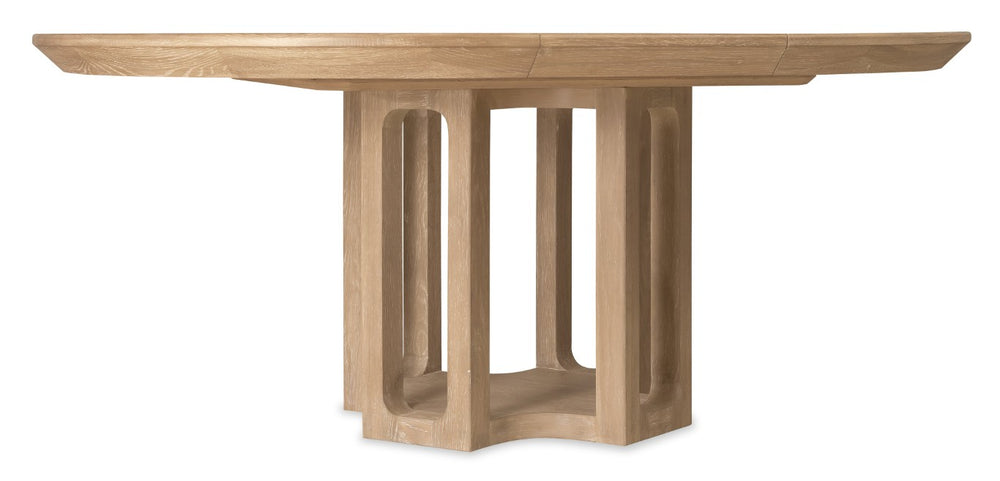 Hooker Furniture Banyon Desert Oak Round Dining Table With 18" Leaf — Solid White Oak Pedestal, Seats 4–6 6081-75201-82