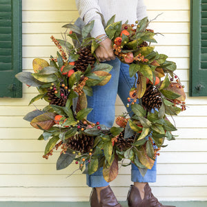 Autumn Persimmon Wreath FBW81030 Park Hill