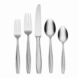 Lenox Oneida Cleo 45 Piece Everyday Flatware Set, Service for 8 Metallic, STAINLESS METAL B222045C