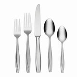 Oneida Cleo 45-Piece Flatware Set: Modern Two-Tone Design, Service for 8, Stainless Steel