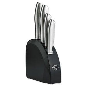 Lenox Hampton Forge Kobe 5 Piece Utility Knife Block Set Metallic, STAINLESS MULTI HMC01A237P