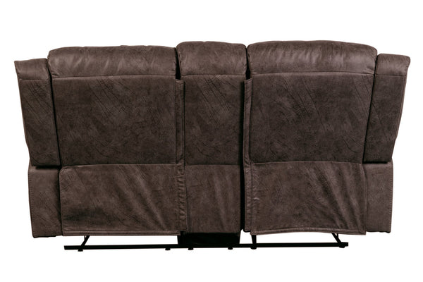 Porter Designs Porter St John Motion Reclining Love Seat - Plush Brown Leather-like Comfort For Stylish Living Brown Fabric 03-201-02-7625