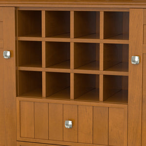 English Elm Bedford Sideboard Buffet With Wine Rack - Handcrafted Light Golden Brown Storage Solution For Home B136P158486