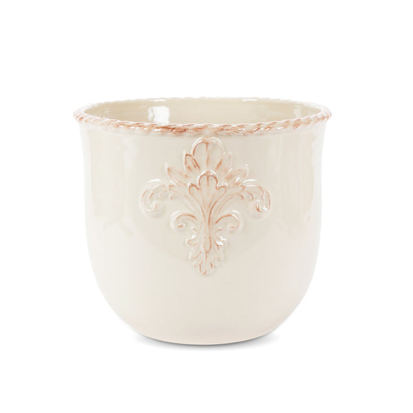 Acanthus Stoneware Planter on Metal Base ECL95174 Park Hill