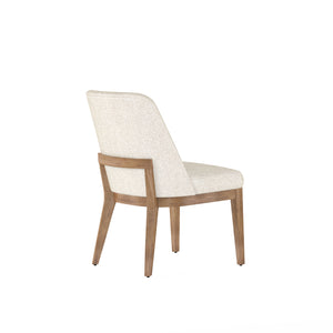 A.R.T. Furniture Portico Upholstered Side Chair - Modern Design With Neutral Chenille Fabric & Sienna Wood Finish - Set Of 2 Brown, White Parawood Solids,Foam,Fabric 323204-3335