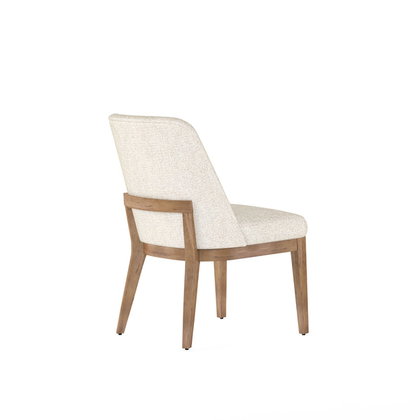 A.R.T. Furniture Portico Upholstered Side Chair - Modern Design With Neutral Chenille Fabric & Sienna Wood Finish - Set Of 2 Brown, White Parawood Solids,Foam,Fabric 323204-3335