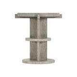 Bernhardt Foundations Round Side Table in Light Shale Finish 306127