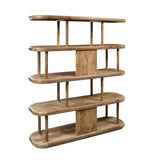 4-Shelf Open Display Bookcase Natural with Medium Wood Finish P301672 Pulaski Furniture