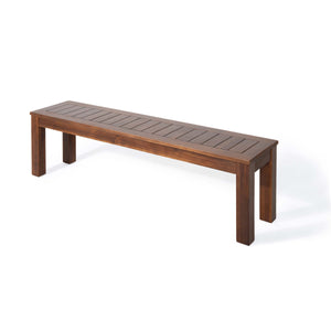 English Elm Christopher Knight Home® - MANILA Acacia 61.75" Outdoor Bench Set of 2 – Rustic Dark Brown Patio Seating, 600 lb Capacity, Durable 60079.00