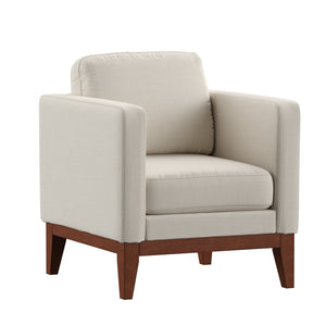 Homelegance By Top-Line Deacon Linen Upholstered Accent Chair Beige Linen