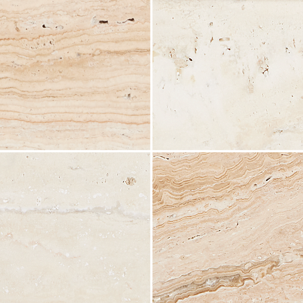 Boyles Modern Travertine Console Table with Unique Textured Tray Top and Durable Iron Base