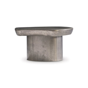 Bernhardt Bernhardt Sculptural Clawson Cocktail Table In Graphite Cast-Aluminum, Irregular Pentagon Top, Outdoor-Ready 338014B