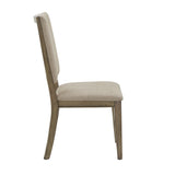 Homelegance By Top-Line Ramona Antique Beige Fabric Dining Chairs (Set of 2) Taupe Rubberwood