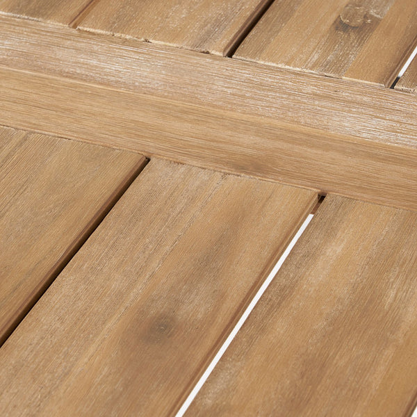 English Elm Bettina Solid Acacia Outdoor Dining Table with Slat Top Oil Finish Patio Deck 56701.00
