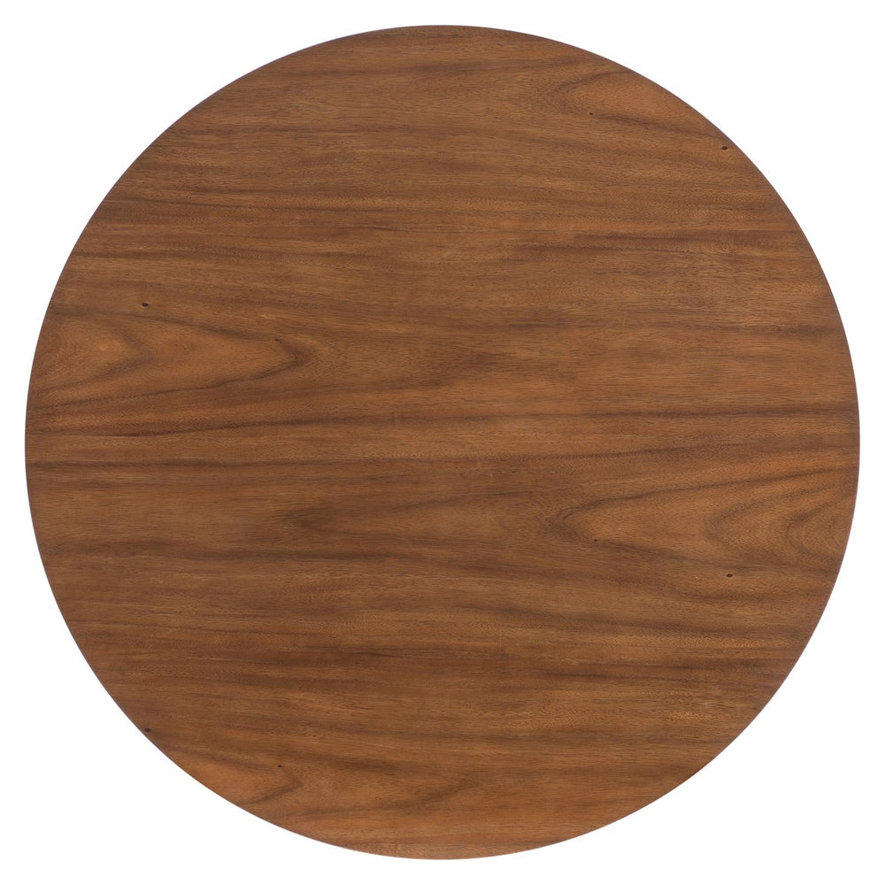 Bernhardt Bernhardt Brasea Solid Suar Wood Round Dining Table with Steel Pedestal Base K2297