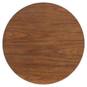 Bernhardt Bernhardt Brasea Solid Suar Wood Round Dining Table with Steel Pedestal Base K2297