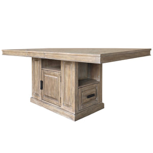 Parker House Sundance - Sandstone Island Counter Height Extendable Table Sandstone Rubberwood Solids / Mindi Veneers DSUN#74CH-2-SS