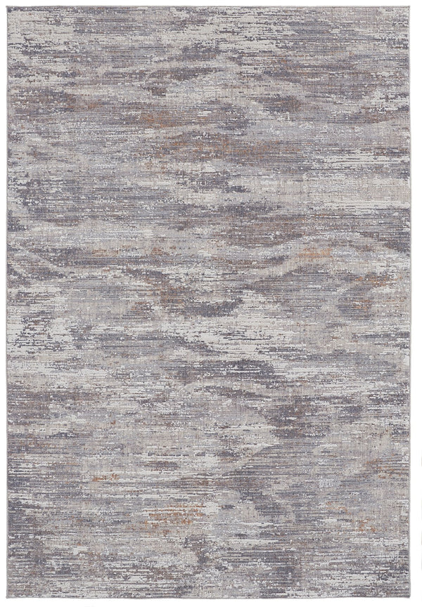 Feizy Rugs Lennon Abstract Distressed Rug - Durable Polyester & Polypropylene For Sophisticated Home Décor Taupe,Tan,Orange Polyester,Polypropylene Len39fyfgrymltf94