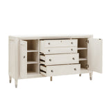 Ashby Place 3-Drawer Buffet with Cabinets Natural with Reflection Gray Finish P359302 Pulaski Furniture