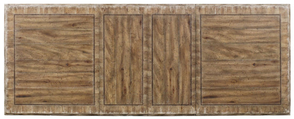 Hooker Furniture Chatelet Caramel Froth Rectangular Dining Table With Two 18" Leaves — Farmhouse Charm, Solid Wood Craftsmanship 5300-75200