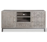 Parker House Crossings Serengeti 66 In. TV Console Sandblasted Fossil Grey Solid Mango SER#66