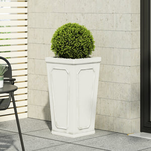 English Elm Mgo Handcrafted Tall Outdoor Planter for Patios Entryways and Garden Borders 63425.00WHI