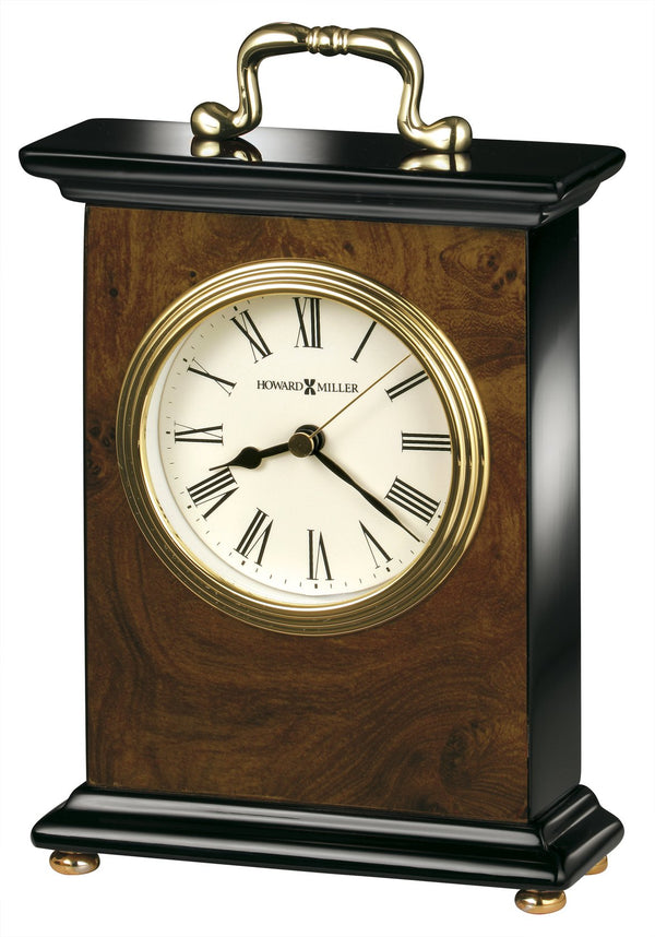 Hekman Furniture 645577 Berkley Table Clock - Elegant Walnut Finish, Quiet Quartz Movement, Classic Roman Numerals  Berkley Tabletop Clock 645577