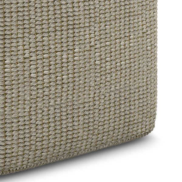 English Elm Zelma Square Woven Outdoor Indoor Pouf - Cream/Natural 100% Recycled PET, Water & UV Resistant Seat B136P159938