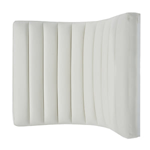 English Elm Christopher Knight Home® - WILMOUTH Parisian White Leather Sofa Chair with Chrome Steel Legs, Curved Back Accent Seating Elegance 53275.00