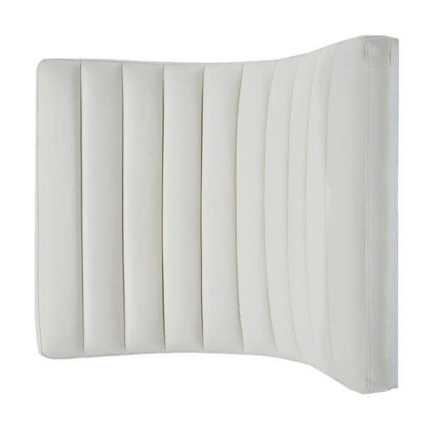 English Elm Christopher Knight Home® - WILMOUTH Parisian White Leather Sofa Chair with Chrome Steel Legs, Curved Back Accent Seating Elegance 53275.00