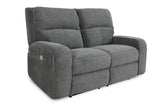 Parker House Polaris - Bizmark Grey Power Reclining Sofa And Loveseat Grey 100% Polyester (W) Mpol-32ph-big