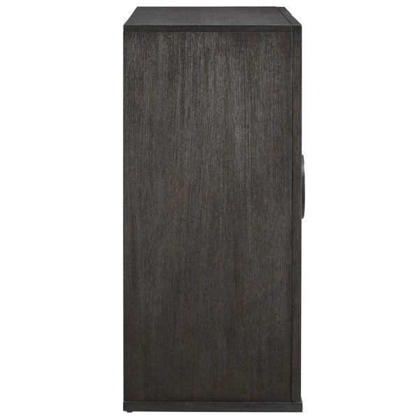 Pulaski Furniture 2-door Accent Chest With Adjustable Shelves & Elegant Design - Stylish Storage For Modern Spaces Black Quartered Oak Veneer P301795-pulaski