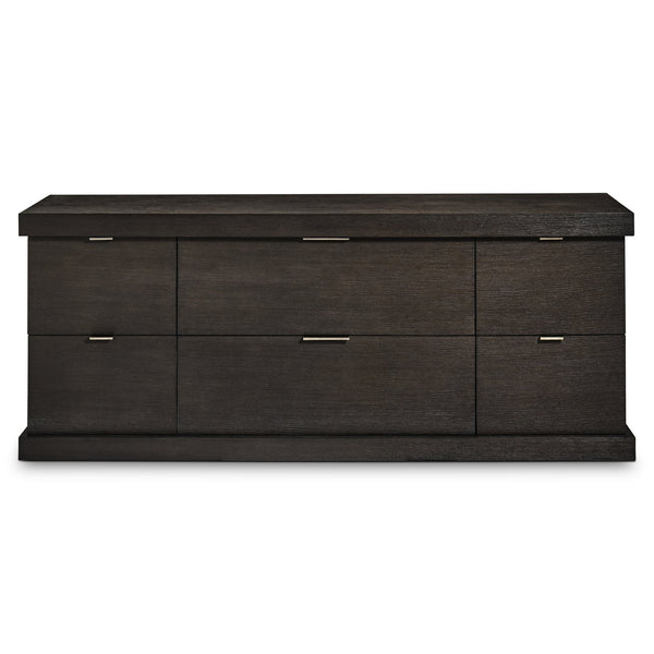 Bernhardt Bernhardt Geneve Wire-brushed Oak Credenza Six Drawer Storage for Dining Living Room 392892