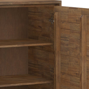 English Elm Lowry Medium Storage Cabinet - Handcrafted Rustic Acacia Wood With Adjustable Shelves & Metal Accents B136P158859