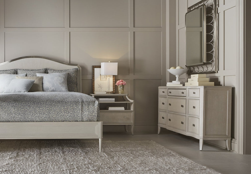 A.R.T. Furniture La Scala Mirror - Elegant Transitional Design With Braided Nickel-plated Frame And Beveled Edge Silver, Silver Material, Plated Metal 257120-1248