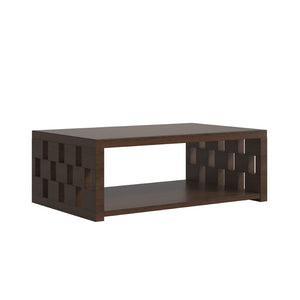 A.R.T. Furniture Verge Handcrafted Walnut Rectangular Cocktail Table - Modern Geometric Design with Practical Storage 337300-1960
