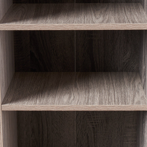 English Elm Christopher Knight Home® - MULTI Function Cabinet Grey Particleboard Tall Bookshelf with Iron Legs, Slim 40.25"W x 77"H 61169.00