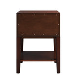 Homelegance By Top-Line Labron 1-Drawer Side Table Espresso Wood