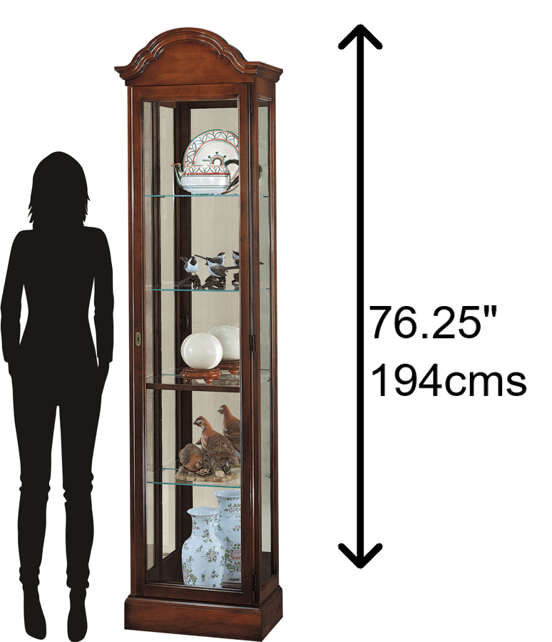 Hekman Furniture 680145 Howard Miller Gilmore Antique Curio Cabinet – Elegant Glass Display With Adjustable Shelves Windsor Cherry Gilmore Curio Cabinet 680145
