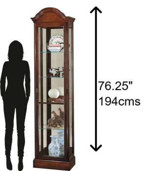 Hekman Furniture 680145 Howard Miller Gilmore Antique Curio Cabinet – Elegant Glass Display With Adjustable Shelves Windsor Cherry Gilmore Curio Cabinet 680145