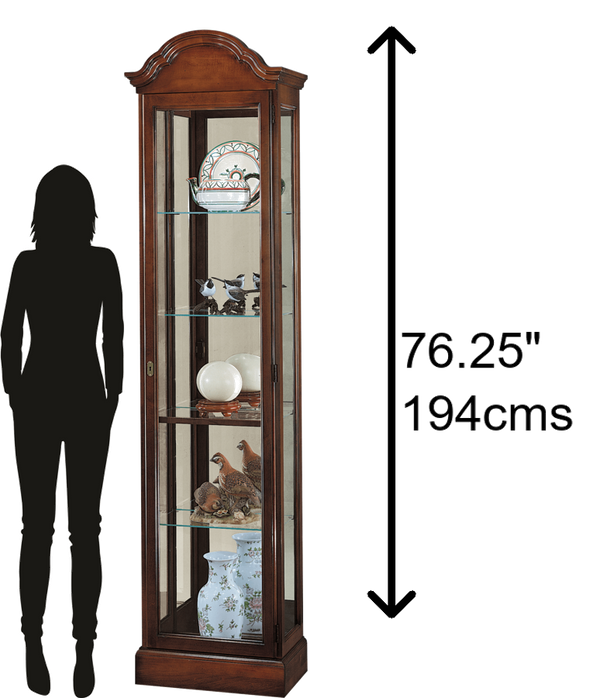 Hekman Furniture 680145 Howard Miller Gilmore Antique Curio Cabinet – Elegant Glass Display With Adjustable Shelves Windsor Cherry Gilmore Curio Cabinet 680145