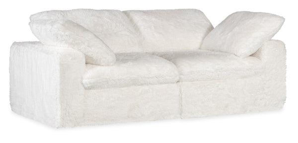 Hooker Furniture Barefoot Plush Two-Seat Sofa In Yakety Yak Natural Fabric — Modern Boxy Silhouette, Cozy Comfort 45.00 L x 90.00W x 24.75H SS410-2PC-410