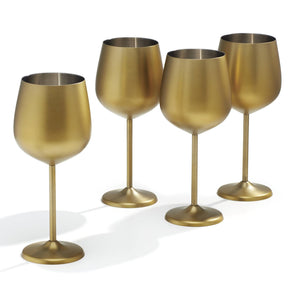 Lenox Cambridge 18 Oz Gold Stainless Steel White Wine Glasses, Set of 4 NO COLOR METAL EW002CBGLDDS