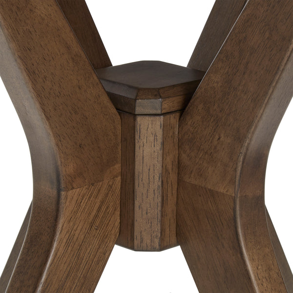 Homelegance By Top-Line Hutchinson Mid-Century Walnut Finish Round End Table Walnut MDF