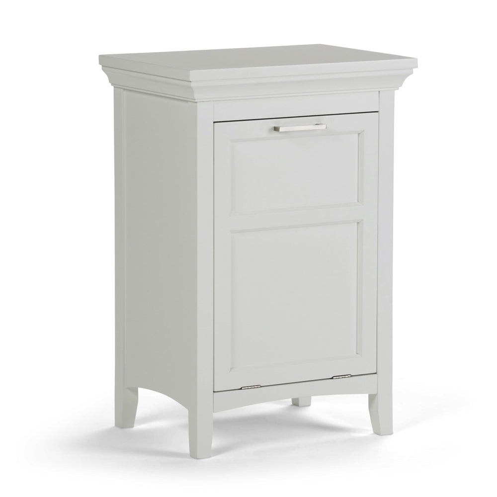English Elm Avington Laundry Hamper - Stylish Pure White Storage Solution For Compact Spaces & Modern Homes B136P158507