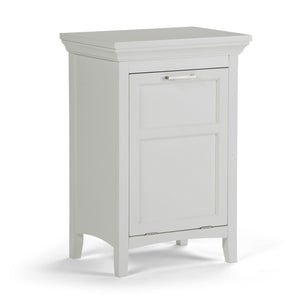 English Elm Avington Laundry Hamper - Stylish Pure White Storage Solution For Compact Spaces & Modern Homes B136P158507