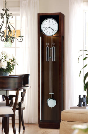 Hekman Furniture 611220 Avalon Floor Clock - Elegant Wooden Grandfather Clock With Customizable Chimes & Quartz Movement Espresso Avalon Grandfather Clock 611220