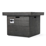 Christopher Knight Home® Noble House Anchorage 32'' Wood Square Mgo Fire Pit Grey - 40,000 Btu